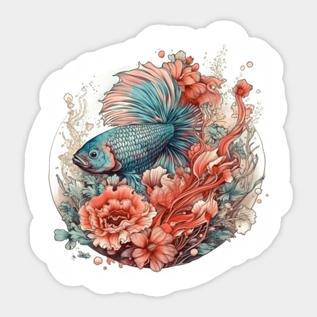 Betta Fish Sticker by gblackid